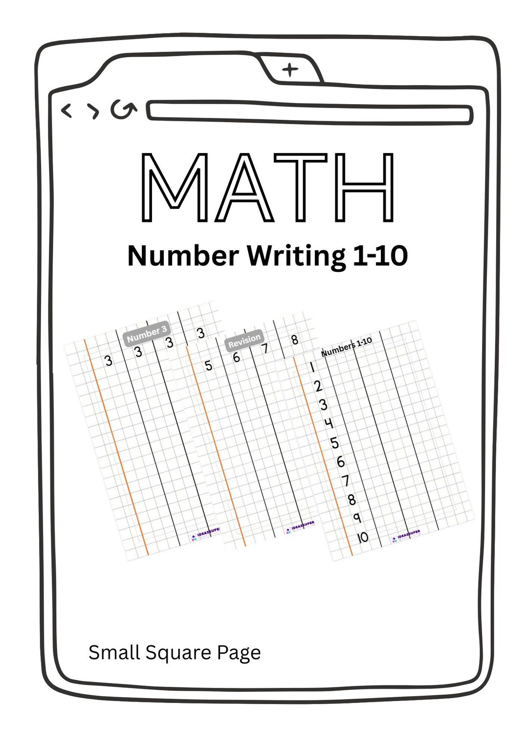 Number Blocks Write Homework Scratch Number Writing (math Block Page) Workbook 1-10 | Preschool Math ...