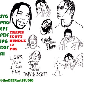 Travis Scott Schmuck | Travis Scott Aufkleber | Marke & Logo | Travis Scott Logos | SVG - PNG - DXF - Druck - Silhouette-Dateien - Abziehbild