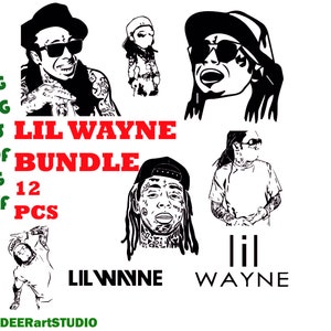 Lil Wayne Svg Bundle | Lil Wayne Stickers | Brand & Logo | Lil Wayne Logos | Lil Wayne SVG - PNG - DXF - Printing - Silhouette Files - Decal