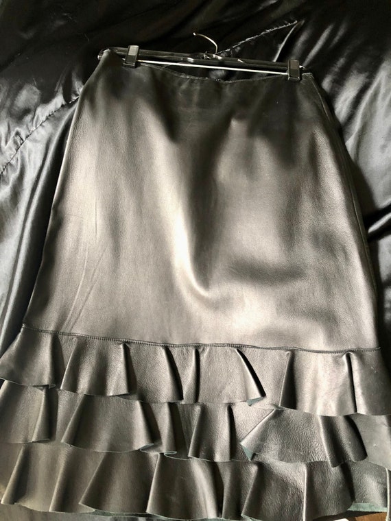 badgley mischka lambskin skirt - Gem