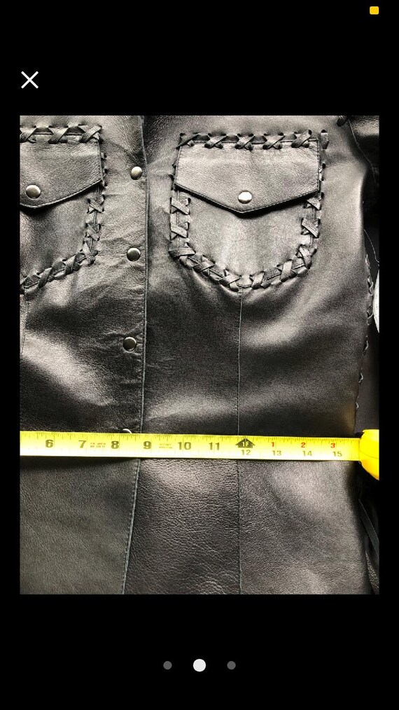 Fringe vintage Rock and Roll western black leathe… - image 7