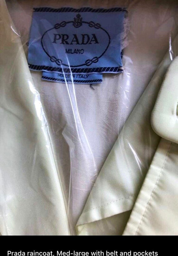 Vintage Prada celadon raincoat