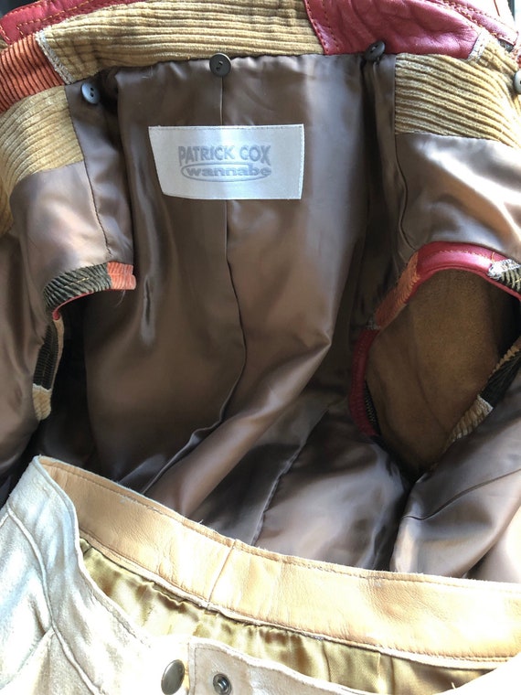 Patrick Cox vintage outfit of patchwork vest Wann… - image 4