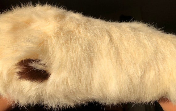 Real fur and silk (white mink) hand muff for chil… - image 4