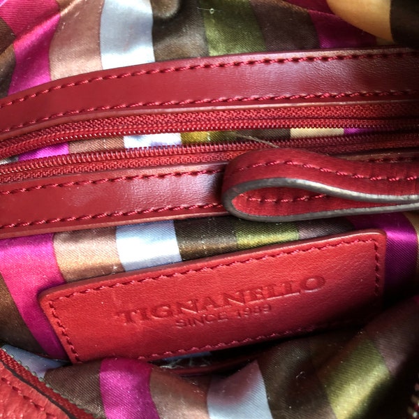 Tignanello pink leather shoulder satchel, like new