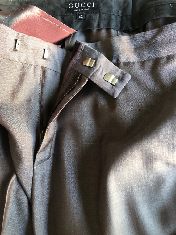 Gucci Tom Ford Era light purple silk vintage pan… - image 3