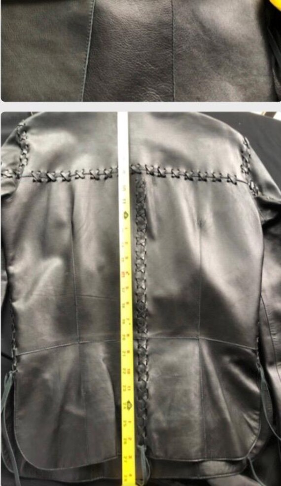 Fringe vintage Rock and Roll western black leathe… - image 11