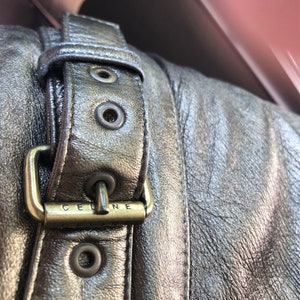CELINE Gold Leather Vintage “cut-off shorts”
