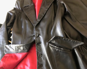 Vintage Yves Saint Laurent Leather Jacket / 1980s Leather Jacket