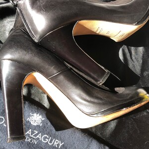 Joseph Azagury High Heel Black Leather Boots Vintage Size 40 EU Etsy