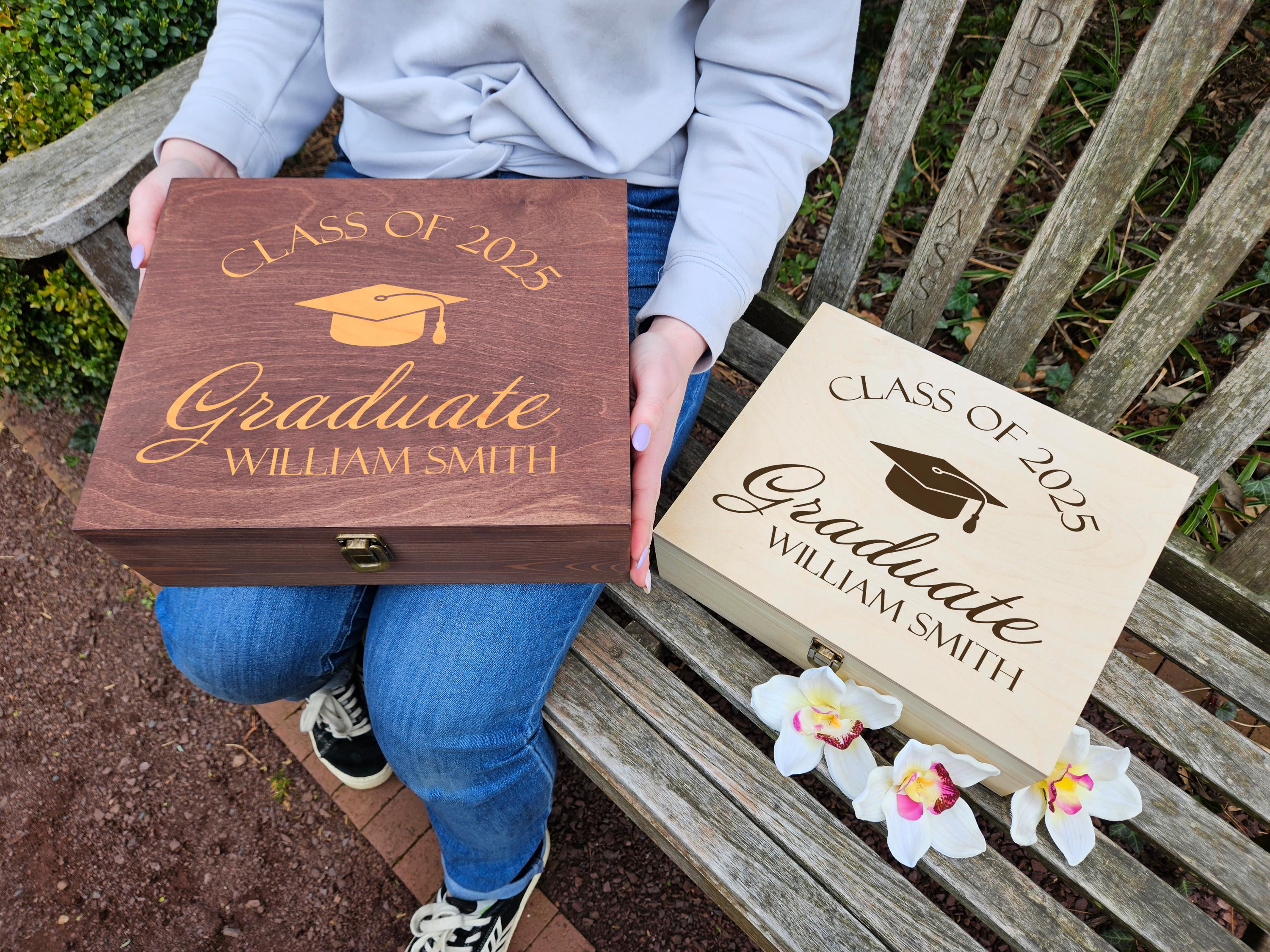 Class Memory Box Engraved Wooden Memory Box: Graduation Keepsake, Class Of - Etsy