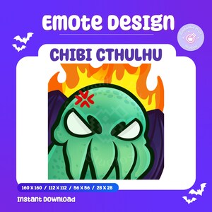 Angry Demon Twitch Emote | Cthulhu Rage Kick Emoji | Flames Chaotic Streamer Emote | Cute Spooky Monster Emtes | Meme Streamer Emotes