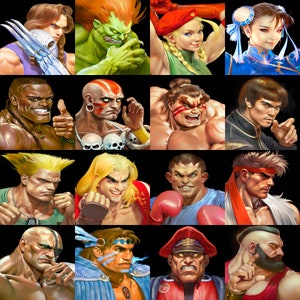 Street Fighter II - All Characters - Digital Print