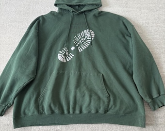 VTG 80s 90 Hanes Tillamook County Jail Inmate Hoodie Mens 3XL Green Sweatshirt