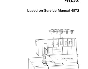 Repair/Service Manual for PFAFF Coverlock 4852 Sergers