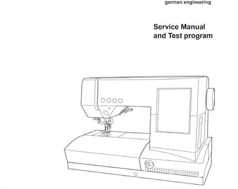 PFAFF Creative 2170/2144/2140 Machine Repair / Service / Test Program Manual