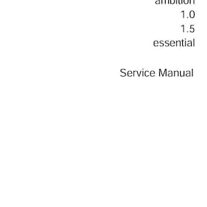 May include: A red PFAFF logo with the text "ambition 1.0 1.5 essential Service Manual" below it.