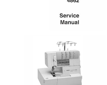 Repair/Service Manual for PFAFF Coverlock 4862 Sergers