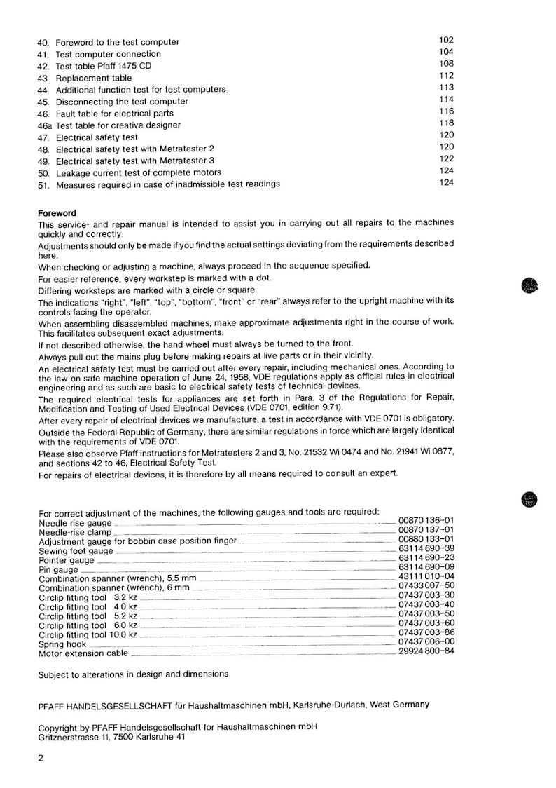 PFAFF Creative 1475 1473 CD Sewing Machine Repair / Service Manual Etsy