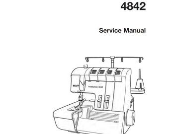 Repair/Service Manual for PFAFF Hobbylock 4842 Sergers