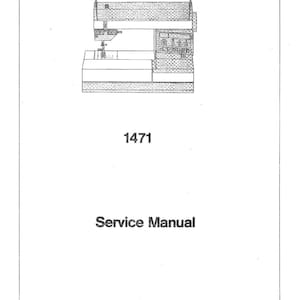 Repair/Service Manual for PFAFF Creative 1471 Sewing Machines