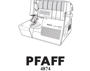 PFAFF Coverlock 4874 Serger Manual de reparación/servicio