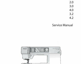 PFAFF Expression 2.0, 3.0, 4.0, 3.2, 4.2 Servicio/Manual de reparación