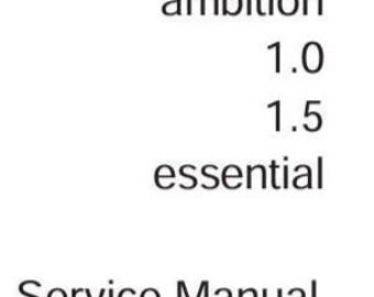 Repair/Service Manual for PFAFF Ambition 1.0/1.5 Sewing Machines