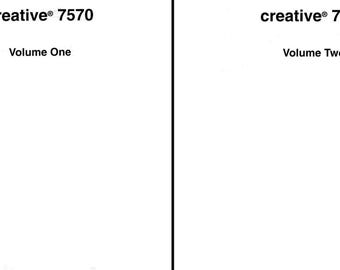 Owner's Handbook Volumes 1 & 2 for PFAFF Creative 7570 Sewing Machines