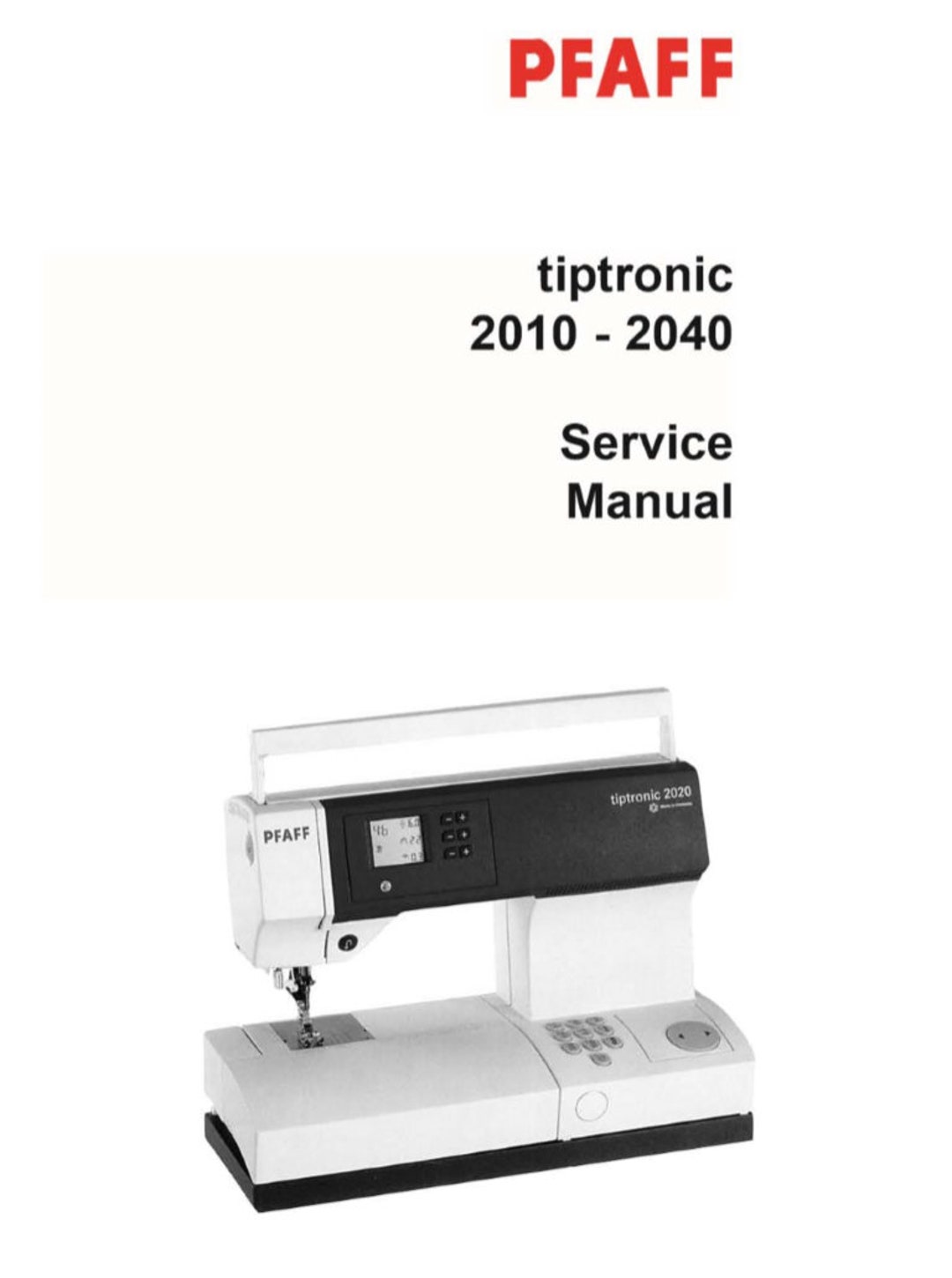 PFAFF Tiptronic 2010 2020 2030 2040 Repair / Service Manual Etsy