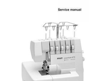 Repair/Service Manual for PFAFF Coverlock 4772 Sergers