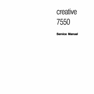 PFAFF Creative 7550 Machine Repair / Service Manual