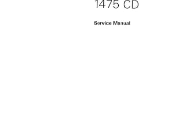 PFAFF Creative 1475 1473 CD Manual de servicio / reparación de máquinas de coser