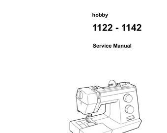 Repair/Service Manual for PFAFF Hobby 1122-1142 Sewing Machines