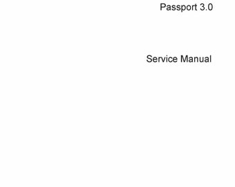 Repair/Service Manual for PFAFF Passport 2.0 3.0 Sewing Machines