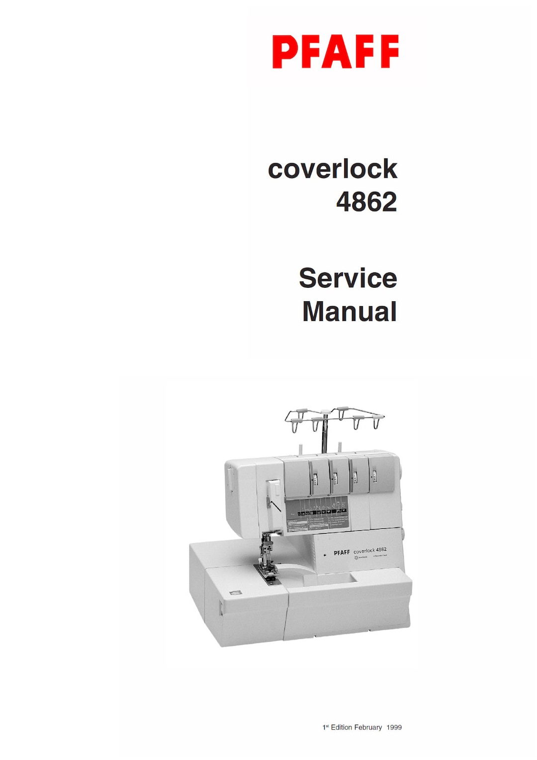 PFAFF Coverlock 4862 Serger Repair / Service Manual Etsy