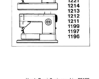 Repair/Service Manual for  PFAFF 1196-1222 1100/1200 Sewing Machines