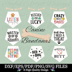 Hunde Bandana Bundle Hund Shirt Bundle Haustier SVG-Dateien Hunde Zitat Bundle Lustiger Hund Sprüche Fur Mama SVG png pdf dxf eps Cut File Cricut Sublimation