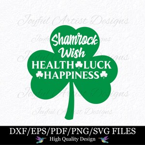 Klaver wens gezondheid geluk geluk SVG png Shamrock SVG Iers gezegde SVg Iers shirt SVG St. Patrick's Day SVg Irish Sign Svg St Pattys Svg