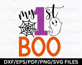 Mein 1st Boo Halloween Design: Baby Geist SVG, PNG, PDF (Digitale Dateien)