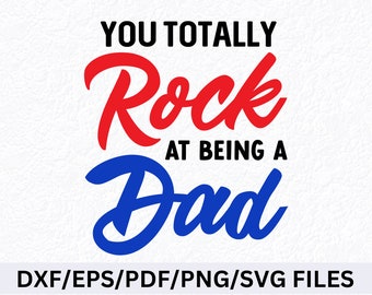 Jesteś Rock Dad SVG, PNG – Projekt pliku do wycinania prezentu na Dzień Ojca (pliki cyfrowe)