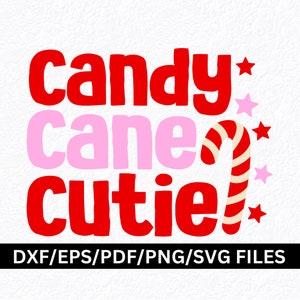 Candy Cane Cutie SVG PNG Ragazza del bambino Natale Svg Ragazza carina Natale Svg Baby Body Bavaglino Burp Cloth Svg Kid Holiday Svg Infant Child Ch