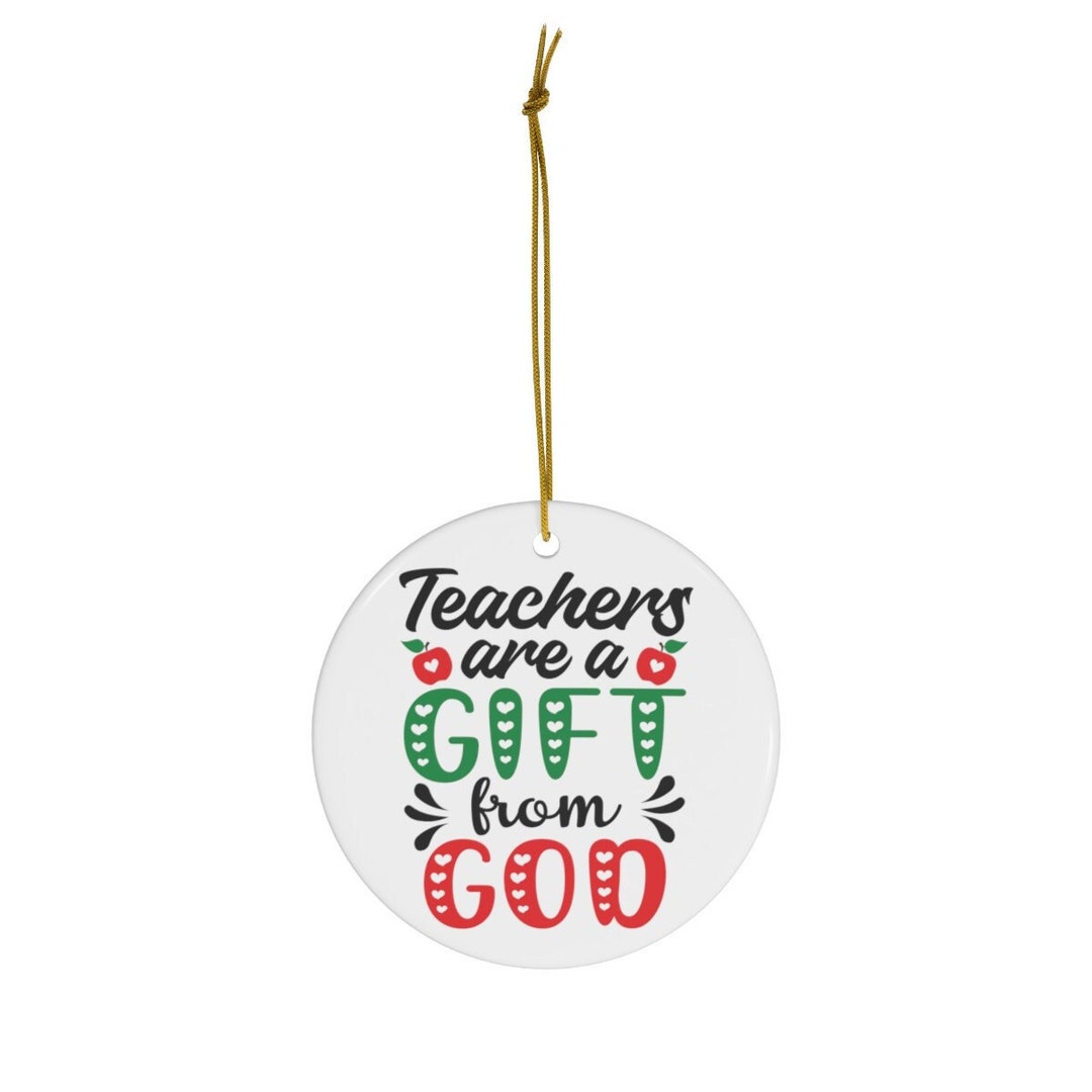 Teachers Gift From God Christmas Ornament Christian Religious Sunday