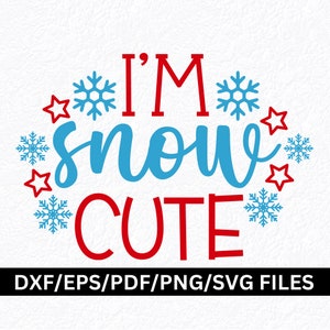 Io sono neve carina SVG PNG bambino Natale Svg bambino carino Natale Svg bambino tuta bavaglino rutto panno Svg bambino vacanza Svg neonato bambino Natale S