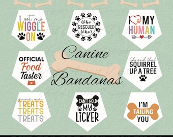 Funny Dog Bandana SVG Bundle: Pet Lover Shirt and Accessory Designs (Cut File)