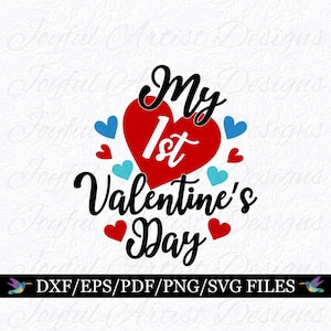 Neugeborenen Säugling Mein 1. Valentinstag Baby Boy Design, Valentinstag Outfit, Urlaub Lätzchen Spucktuch svg png pdf dxf eps Schnittdatei Cricut