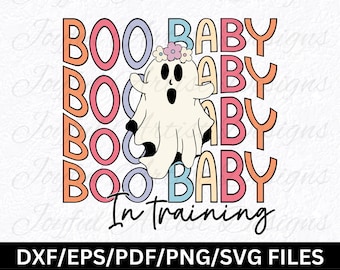 Boo Baby Ghost Halloween Design: Infant T-shirt SVG, PNG, Sublimation