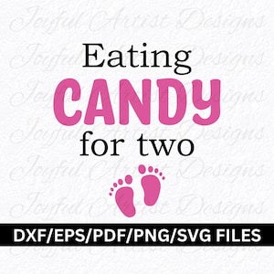 Comendo Doces para Dois Esperando Mamãe Halloween Gravidez Bebê Revelação Outono Maternidade Camiseta Camiseta Presente SVG png pdf dxf eps Arquivo de Corte Cricut
