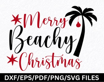 Palmera navideña playera SVG: Ambiente navideño costero (archivos digitales)
