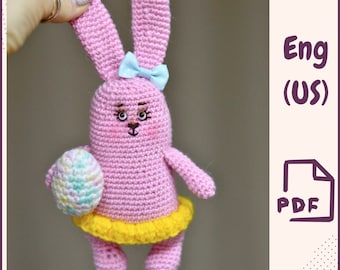 Bunny Crochet Pattern| Easter Rabbit Crochet Pattern | Bunny Plush Pattern | Amigurumi PDF Crochet toy pattern |Amigurumi pattern Bunny